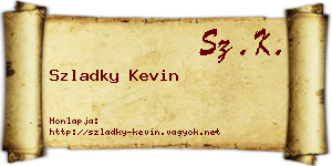 Szladky Kevin névjegykártya